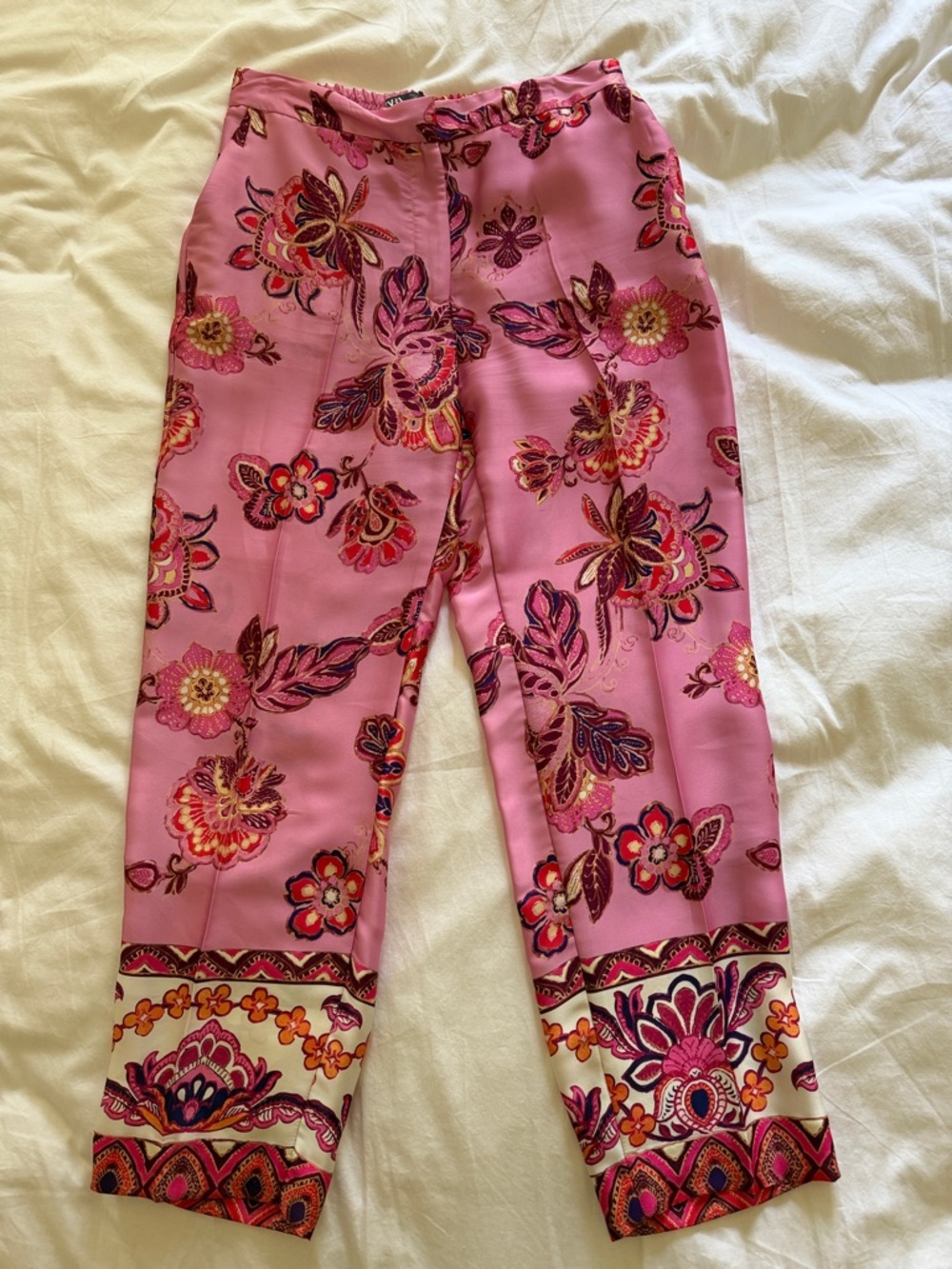 Zara Pink Floral Pants